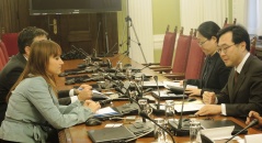 3 December 2014 Foreign Affairs Committee Chairperson talks to Korean Ambassador to Serbia